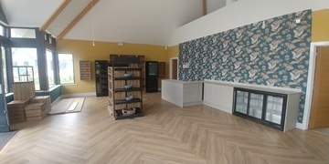 Farm shop counter and fridges plus some shelving kitchens